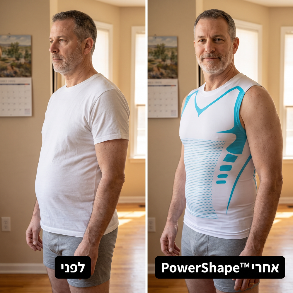 PowerShape™ — הגופייה המחטבת למראה רזה יותר מתחת לבגדים