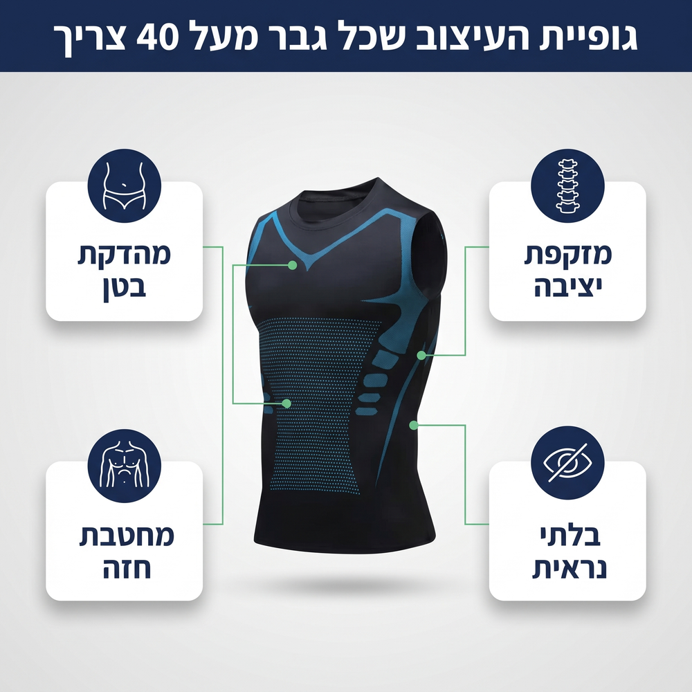PowerShape™ — הגופייה המחטבת למראה רזה יותר מתחת לבגדים
