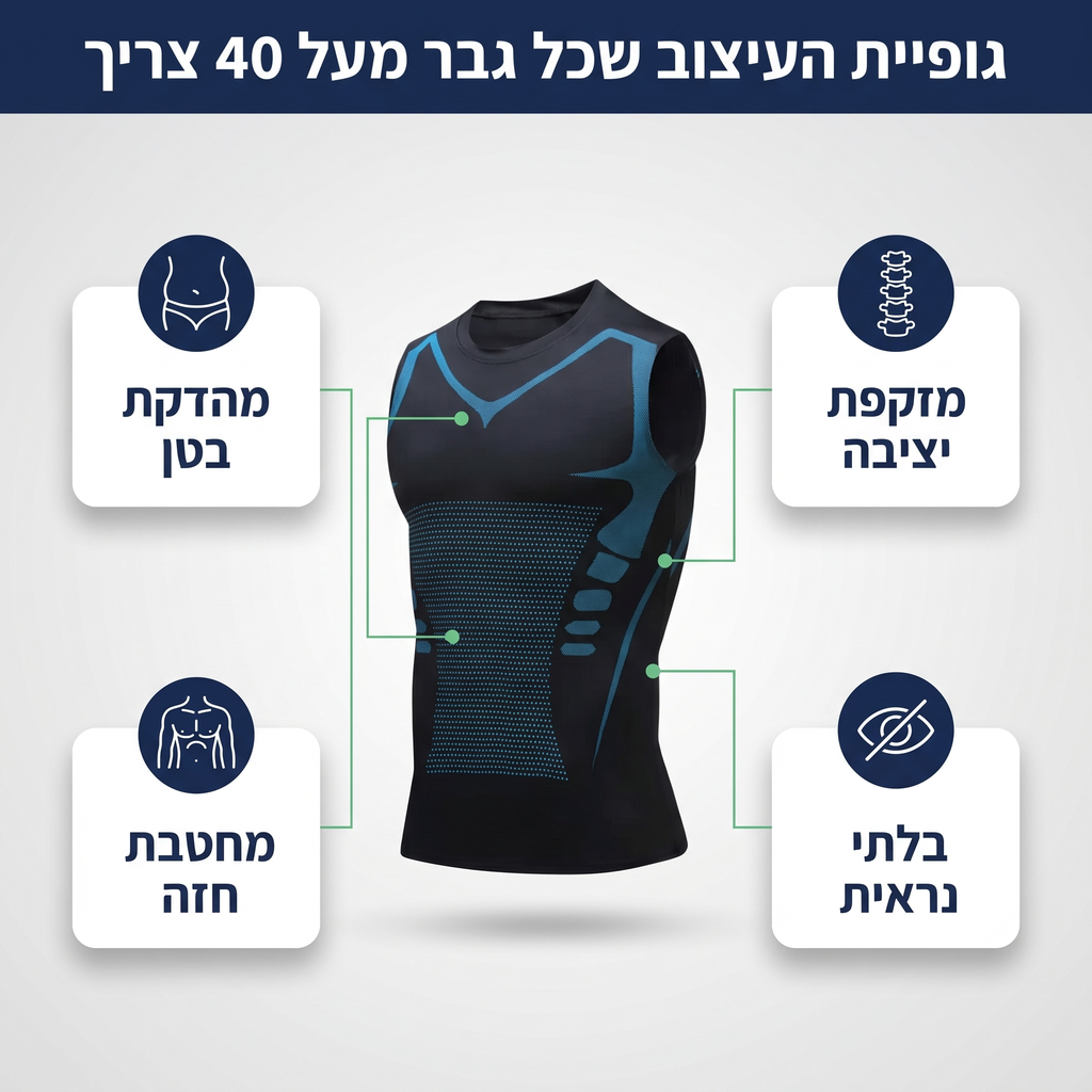 PowerShape™ — הגופייה המחטבת למראה רזה יותר מתחת לבגדים