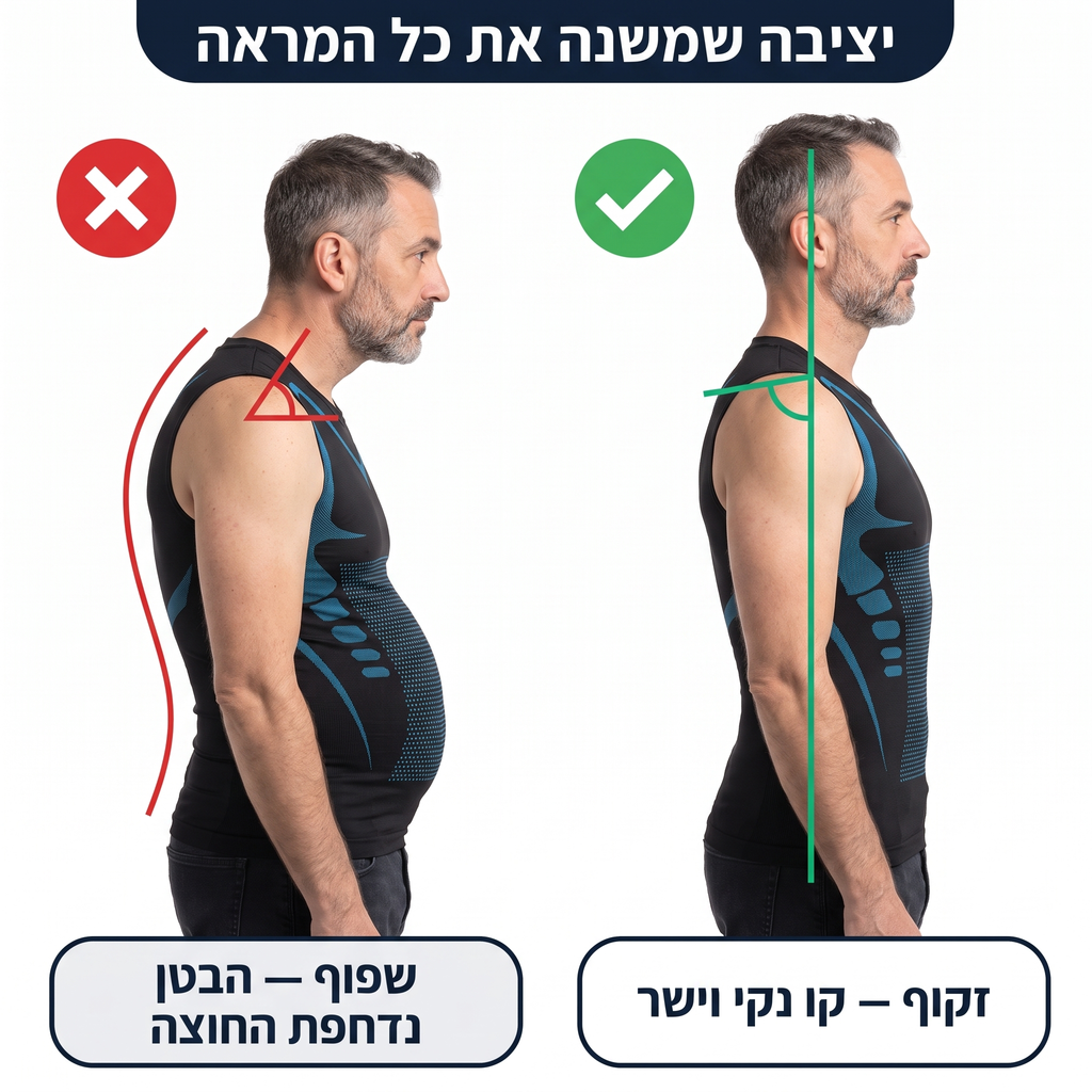 PowerShape™ — הגופייה המחטבת למראה רזה יותר מתחת לבגדים