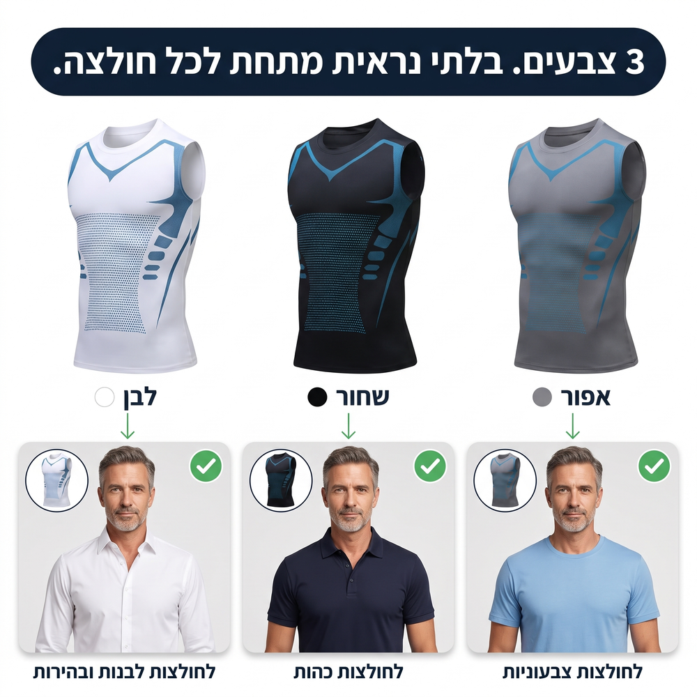PowerShape™ — הגופייה המחטבת למראה רזה יותר מתחת לבגדים