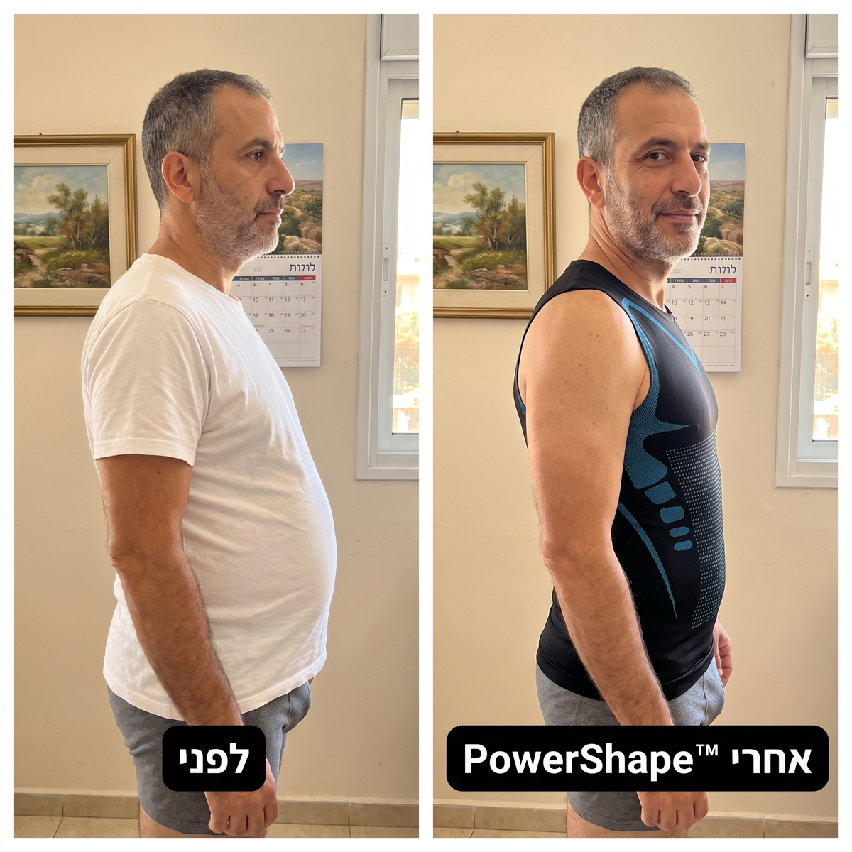 PowerShape™ — הגופייה המחטבת למראה רזה יותר מתחת לבגדים